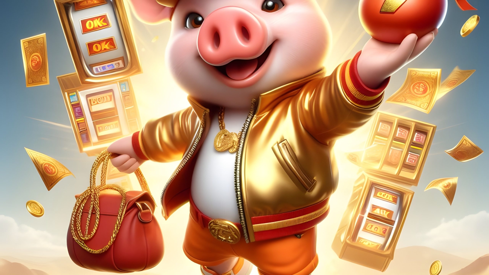 pig-gold-red-hat-is-jumping-gold-coins